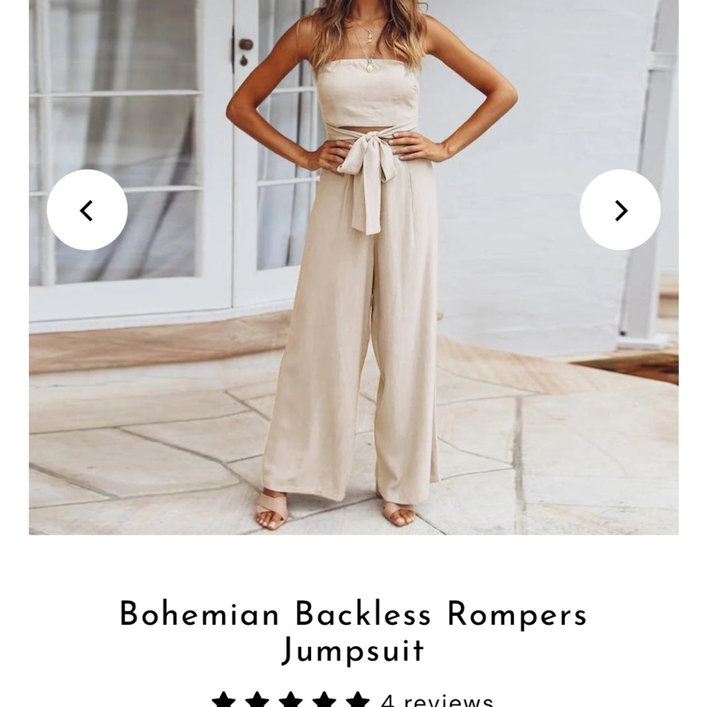 Khaki Bohemian Jumpsuit Sz sm